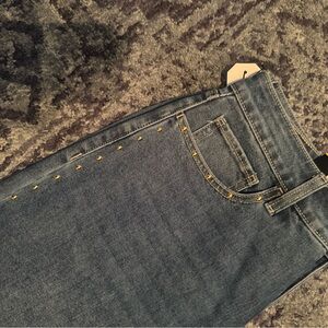 new Exspress silver studded jeans size8